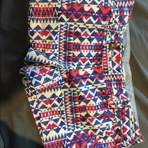 Aztec print shorts